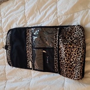 LULA travel cosmetic accessory case in leopard print
